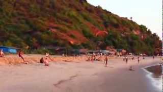 preview picture of video 'Arambol Beach. Goa. India (13.02.2014)'