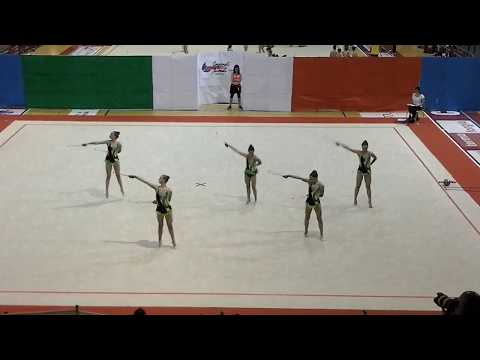 Smile Trento - Ginnastica Ritmica - Squadra dieci clavette - Camp. Naz. UISP 2017 - Jesi