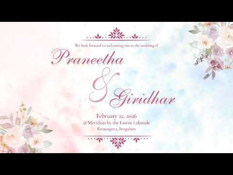 Wedding live  Praneetha with Giridhar || 22nd  February 2026