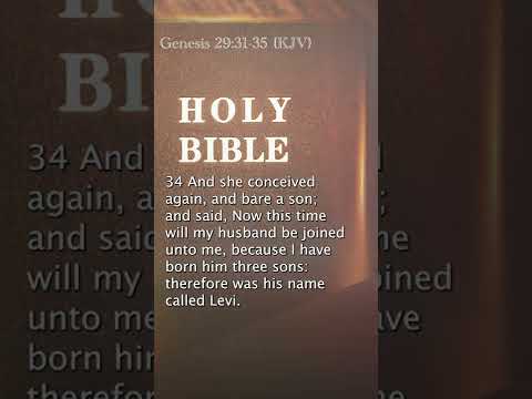 Genesis 29:31-35 (KJV)
