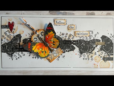 Beauty In A Butterfly card by Jo Rice #Aall&Create #distressoxideinks