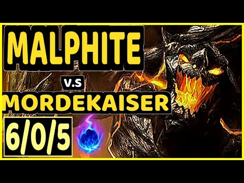 SHIKARI (MALPHITE) vs MORDEKAISER - 6/0/5 KDA TOP GAMEPLAY - EUW Ranked GRANDMASTER