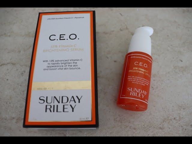 Vídeo relacionado con Sunday Riley C.E.O. Suero iluminador con 15% de vitamina C