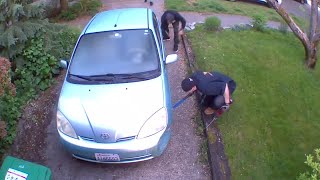 Gone in less than 90 seconds: Catalytic converter theft caught on camera