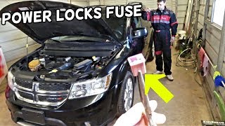 DODGE JOURNEY POWER LOCKS FUSE LOCATION REPLACEMENT FIAT FREEMONT. CENTRAL LOCKING FUSE