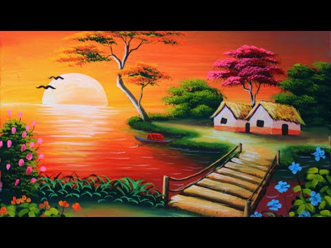 picture Prakritik Drishya Pencil Drawing download praritik drishy village aur