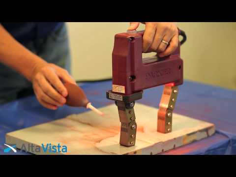 Magnetic particle testing, onsite, demagnetization process: ...