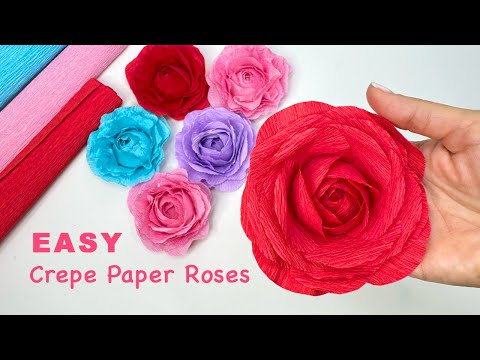 How to Make Beautiful Crepe Paper Roses — Easy DIY Flowers