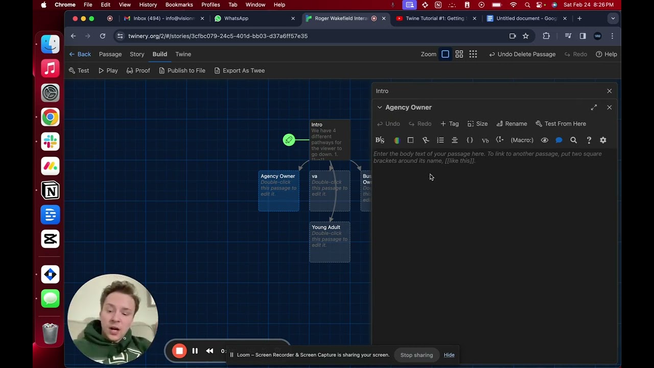 How to build interactive videos using Twinery