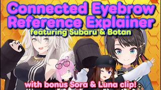 Japanese reference explainer re:eyebrows featuring Subaru & Botan EN SUBS (w/bonus clip!)
