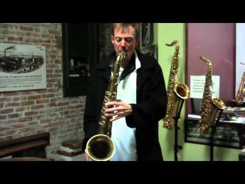 Christopher Takes A Spin On An Original Adolph Sax Tenor