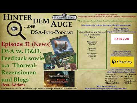 #031 (News) DSA vs. D&D, Feedback sowie u.a. Thorwal-Rezensionen und Blogs (feat. Adrian)