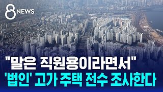 말은 직원용이라면서..'법인' 고가 주택 전수 조사한다 / SBS 8뉴스
