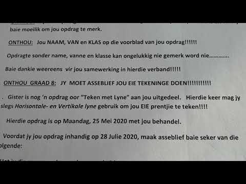 SKEPPENDE KUNSTE GRAAD 8: 22 Julie 2020 - periode 4 (22084)