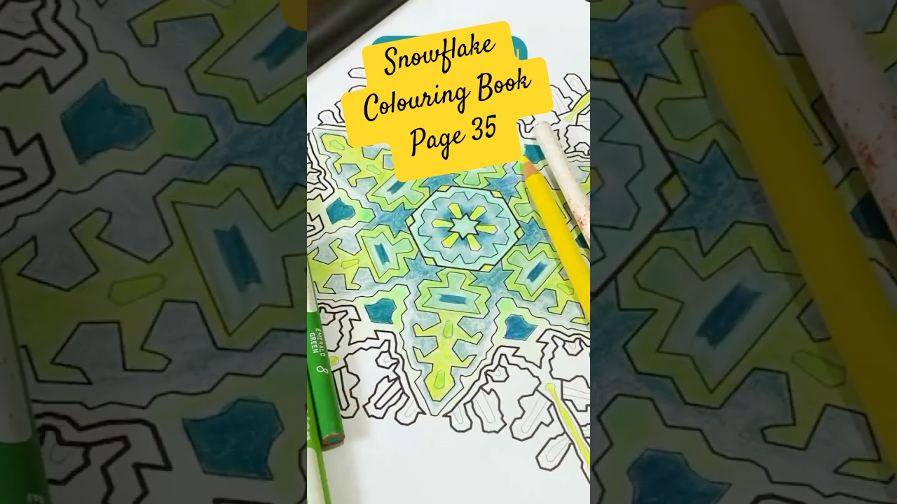 Snowflake Colouring Book (pg 35) #coloringbookflipthrough