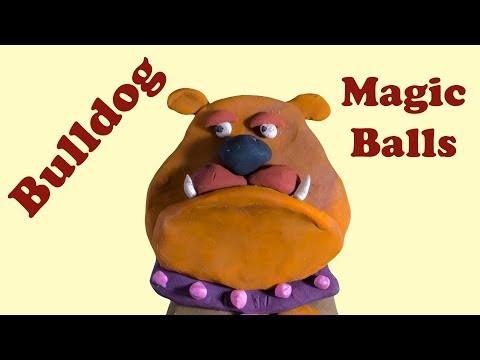 Let's make a cartoon plasticine Bulldog. Funny claymation for kids.