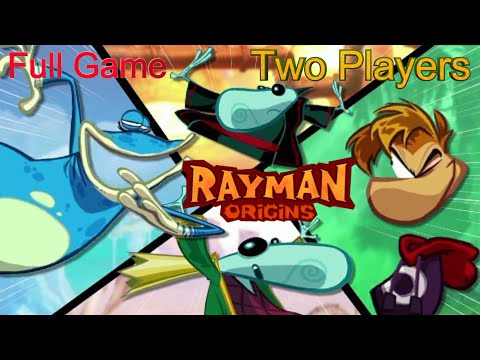 Rayman Origins 2 Player Co-op FULL GAME 100% Walkthrough Gameplay + All Time Trials - No Commentary