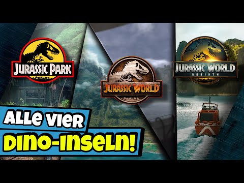 🦖 Alle 4 Dino-Inseln im Jurassic Franchise! 🌴| Jurassic Park bis Jurassic World Rebirth