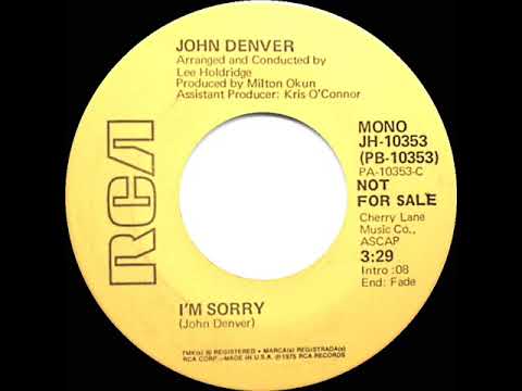 1975 John Denver - I’m Sorry (mono radio promo 45)