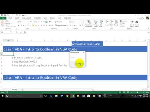 Learn VBA Part 12- Intro to Boolean in VBA Hindi