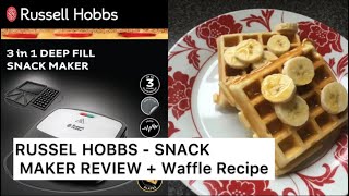 Russel Hobbs Grill, SandWich, Waffle Maker Review + Waffle Recipe