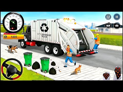 Garbage Trash Truck Simulator 3D - City Road Garbage Dumper Truck Driver - Android GamePlay