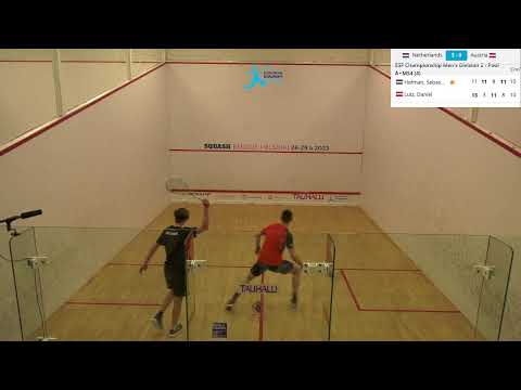 ESF European Team Division 1 & 2 Squash Championships 2023 - Day 1 - Court 3