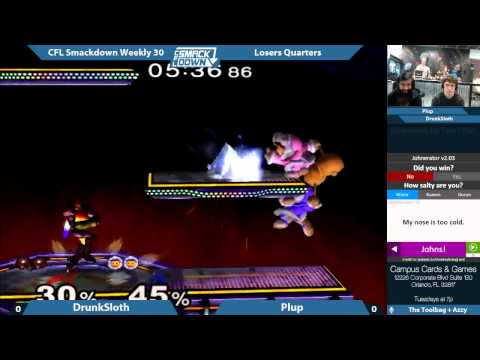 CFL Smackdown 30 - Losers Quarters - DrunkSloth vs Plup