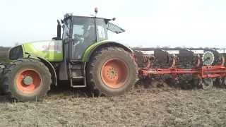 preview picture of video 'Claas Ares 836 & Vogel noot XMS 1050 - Hard ploughing'