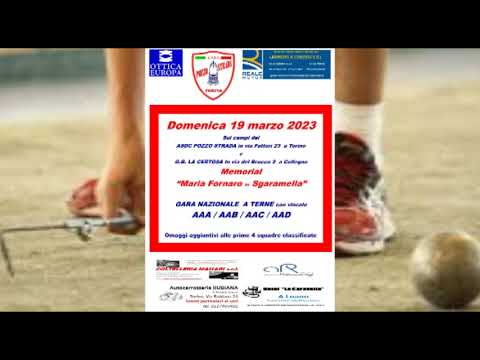 Bocce : Programma Memorial Maria Fornaro in Sgaramella - Gara a Terne - 19 Marzo 2023