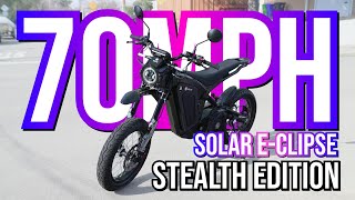 This 70MPH E-Moto is Insane! 72V Solar E-Clipse Stealth Edition Review