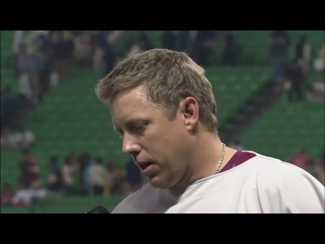 イーグルス・ダックワース投手ヒーローインタビュー 3月30日 福岡ソフトバンクホークス 対 東北楽天ゴールデンイーグルス