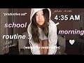 GRWM : 4:35 am productive school morning routine 2024 :) (freshman in high school)