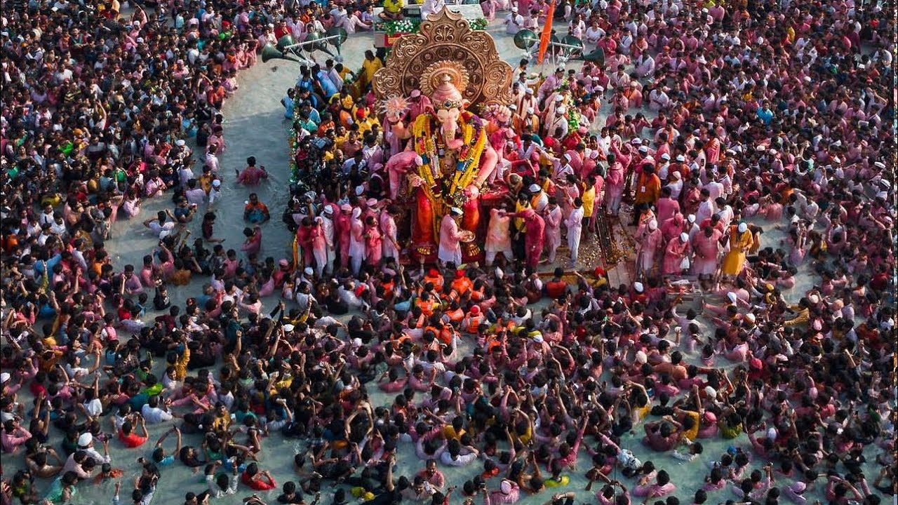 Lalbaug Cha Raja Visarjan at Girgaon Chowpatty 2023-Never Experience Before😍Mumbai Ganpati Visarjan