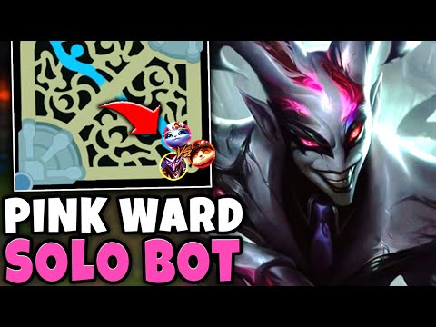 I HAD TO SOLO BOT LANE FOR 5 MINUTES AND WE STILL WIN LANE!! - Pink Ward Shaco