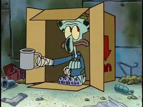 Squidward Homeless Meme