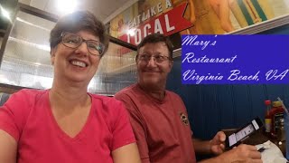 We Ate Lunch at Mary's Restaurant in Virginia Beach, VA Near the Oceanfront.