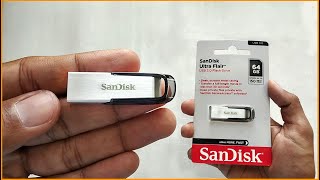 SanDisk Ultra Flair 64GB USB 3 0 Pen Drive Flash Drive Review Speed Test
