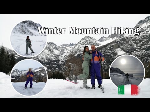 SONDRIO CITY TOUR & 8 HOURS WINTER HIKING IN THE MOUNTAIN THROUGH DEEP SNOW |ITALY| BEAutiful VLOGS