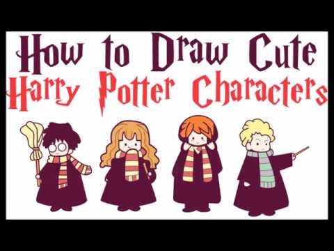 How to Draw Harry Potter Characters Cute Easy (Chibi /...