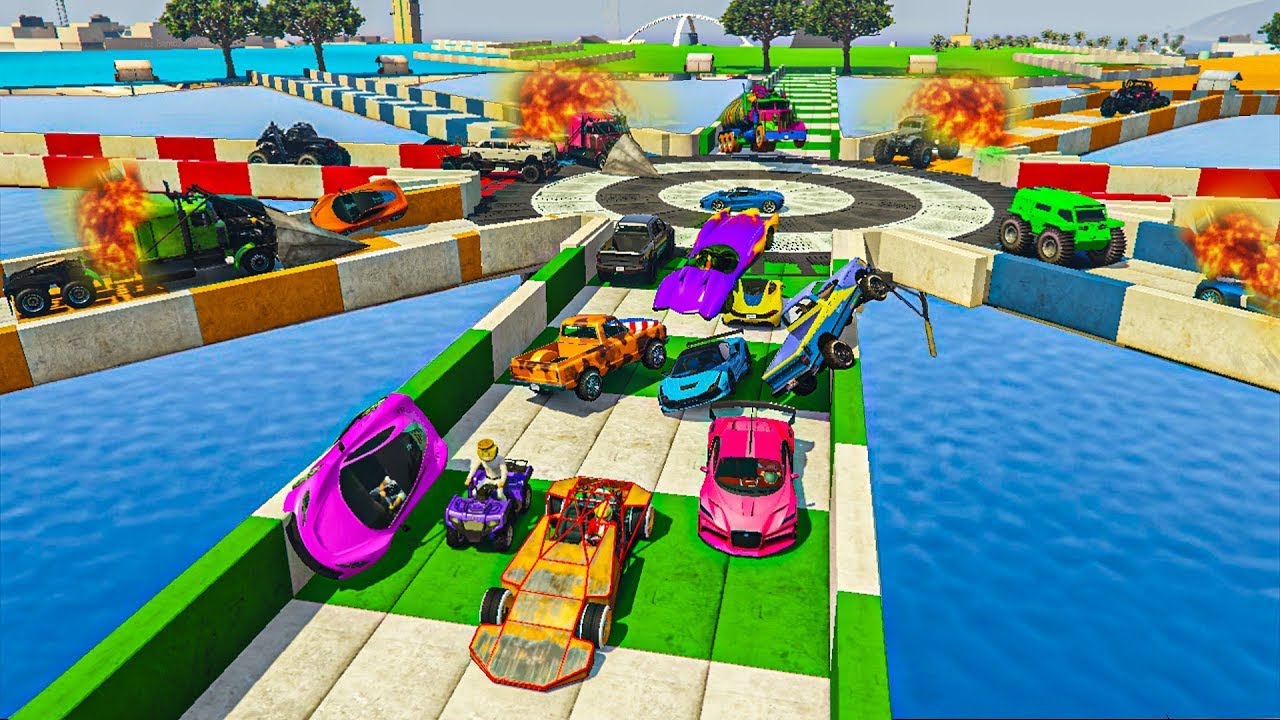 CARA A CARA CON COCHES ALEATORIOS Y EL ÚLTIMO EXPLOTA! CAMINOS INFINITOS! - GTA 5 ONLINE