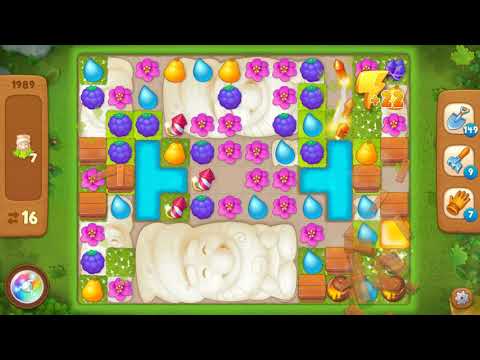 Gardenscapes Area 9 Day 1 Hard Level 1989 - No Boosters Or Hacks