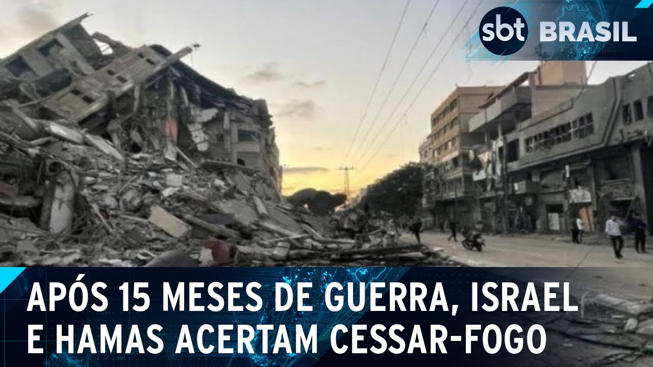Hamas e Israel fecham acordo de cessar-fogo e liberação de reféns | SBT Brasil (15/01/25)