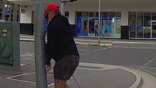 Angry pedestrian gets instant karma