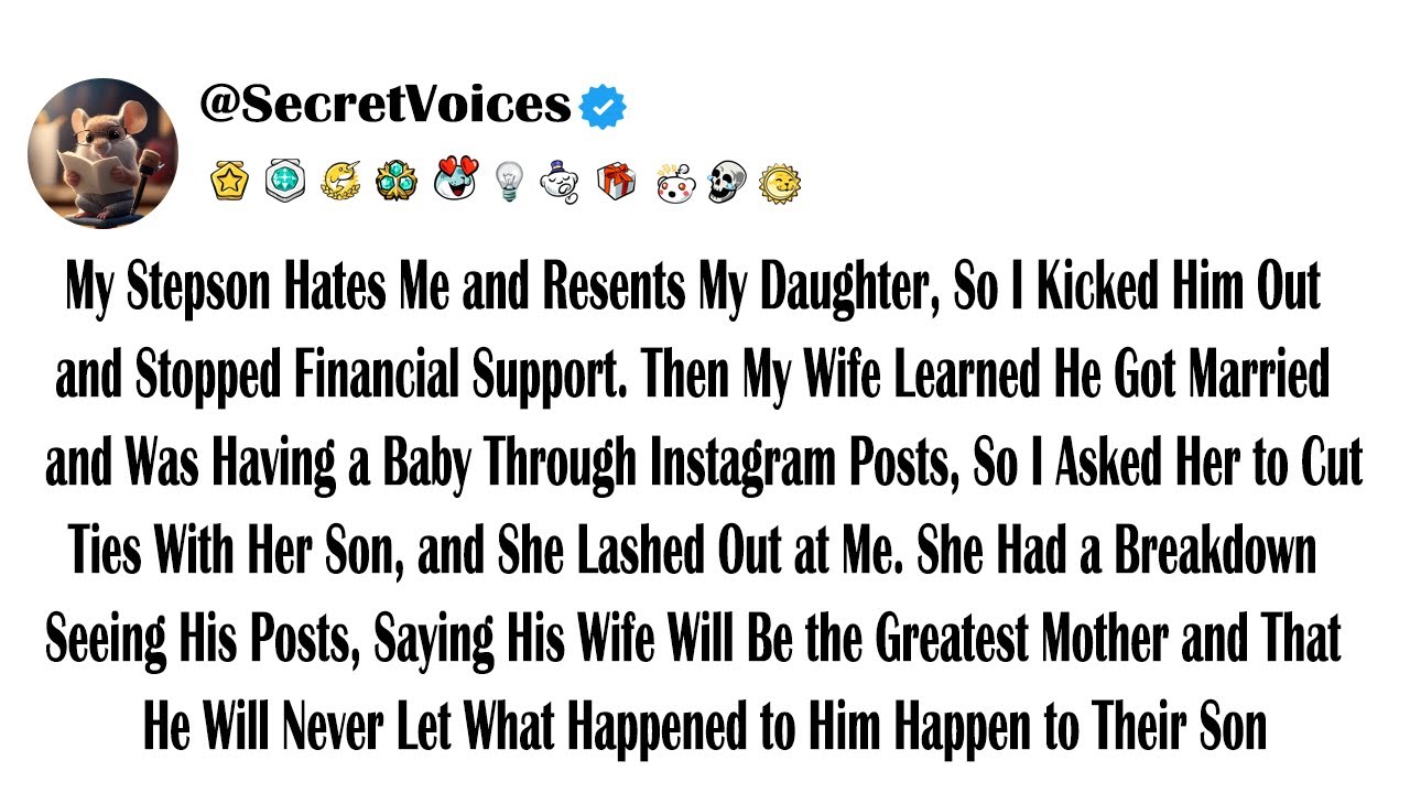 My Stepson Hates Me and Resents My Daughter, So I Kicked Him Out and Stopped Financial Support. T...