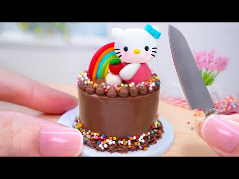 Satisfying Miniature CUTE Hello Kitty Chocolate Cake Decorating  🎂 Easy and Tasty Mini Yummy Recipe