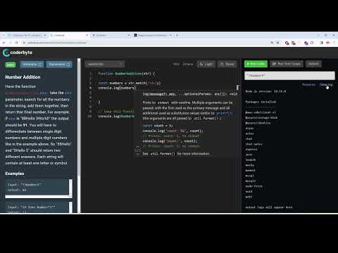 Coderbyte Number Addition Easy Solution With Javascript