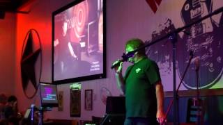 Jimmy Gilstrap sings at Wild Wings cafe."Brown Eyed Girl" 7-5-2016