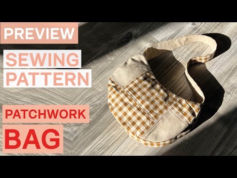 Preview: Sewing a patchwork bag with pattern The Ava Bag | Patchwork Bag Sew Along Tutorial