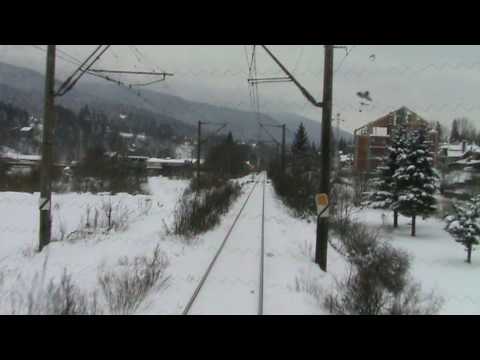 TRAINS: cab view BUSTENI-SINAIA decembrie 2009